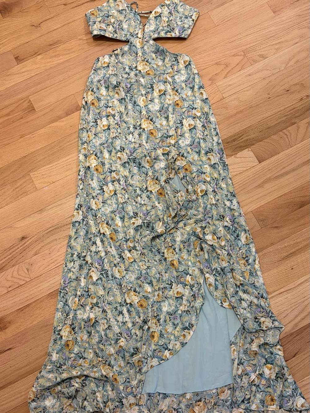 Floral Cutout Maxi Dress